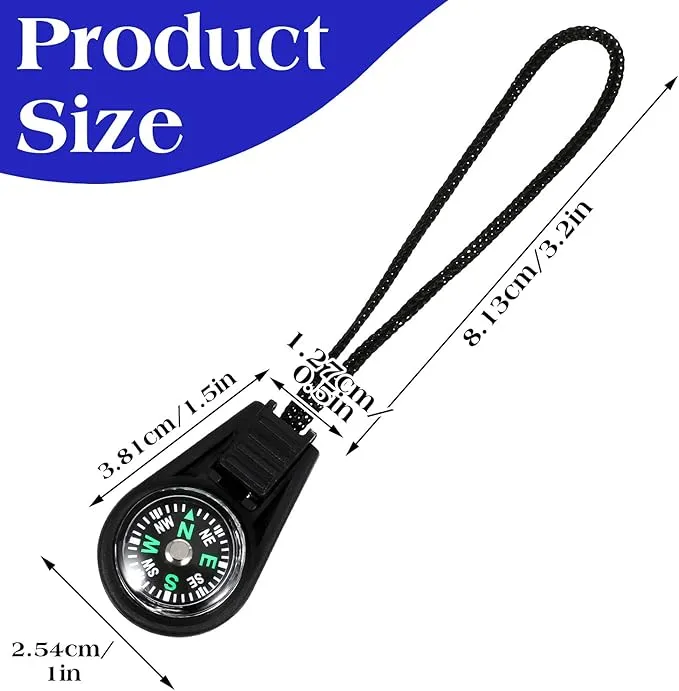 100 Pieces Mini Survival Compass Outdoor Camping Hiking Pocket Compass Liquid Filled Mini Compass for Paracord Bracelet Necklace Key Chain