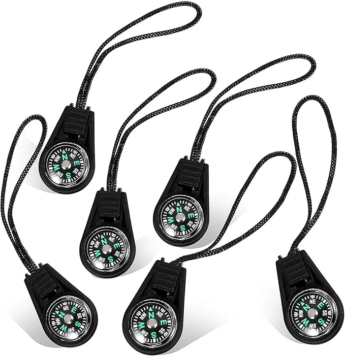 100 Pieces Mini Survival Compass Outdoor Camping Hiking Pocket Compass Liquid Filled Mini Compass for Paracord Bracelet Necklace Key Chain