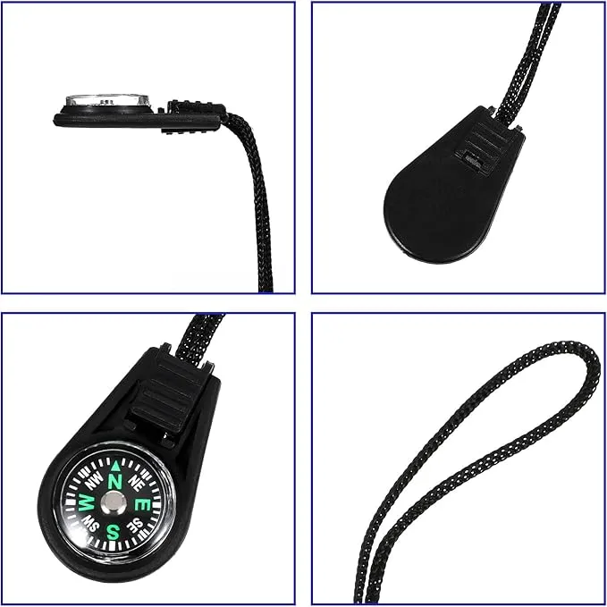 100 Pieces Mini Survival Compass Outdoor Camping Hiking Pocket Compass Liquid Filled Mini Compass for Paracord Bracelet Necklace Key Chain