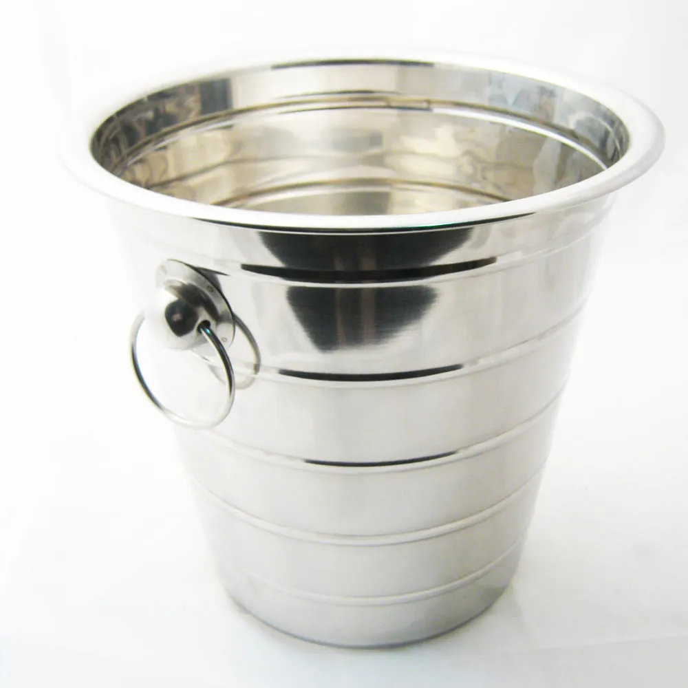 12 Stainless Steel Ice Bucket Cooler Wine Champagne Bar Beer Cooler Handle 5 Qt