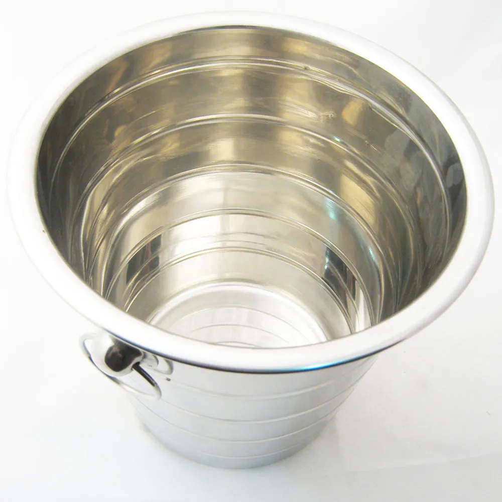 12 Stainless Steel Ice Bucket Cooler Wine Champagne Bar Beer Cooler Handle 5 Qt