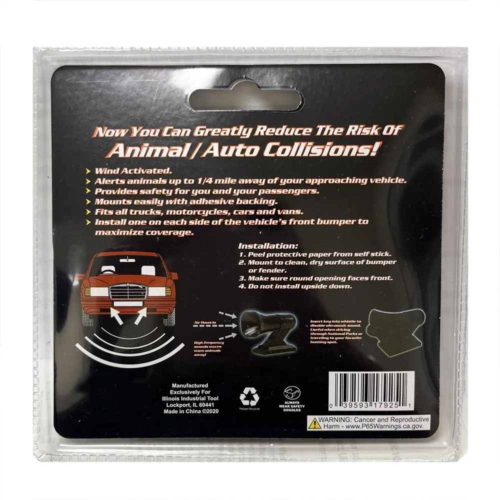 2 Deer Whistles Wildlife Warning Devices Animal Alert Car Safety Accessories New