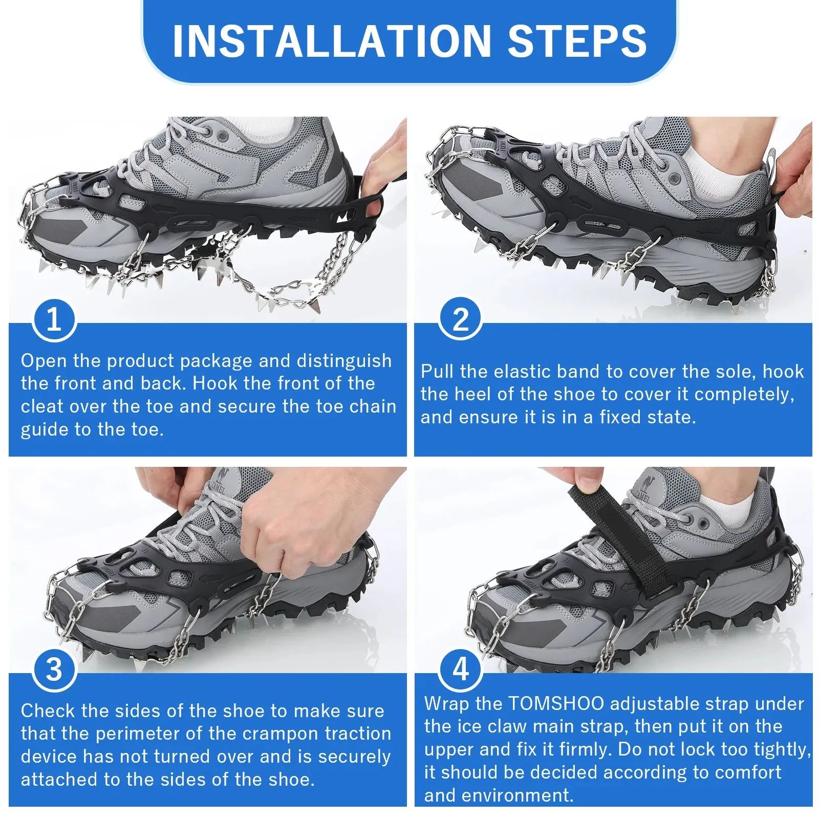 32 Teeth Ice Gripper For Hiking & Climbing