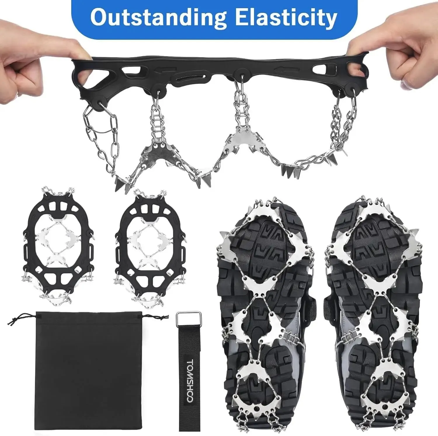 32 Teeth Ice Gripper For Hiking & Climbing