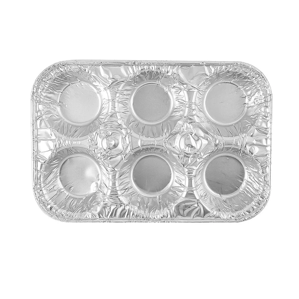 48 Pc Aluminum Foil Muffin Pan Cavity Mold Cupcake Disposable Cooking Container