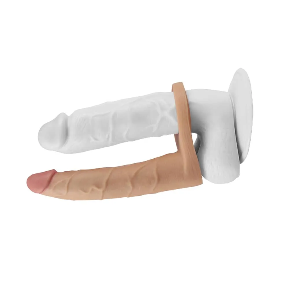 7 Inch Ultra Soft Double Strap On Anal Dildo