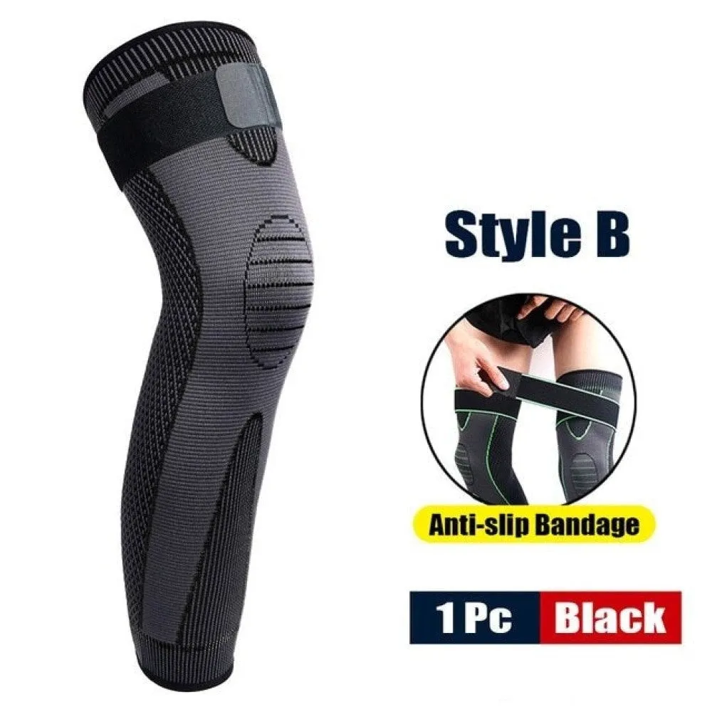 Anti-slip Full Length Knee Protector Leg Sleeves for Basketball Football Running