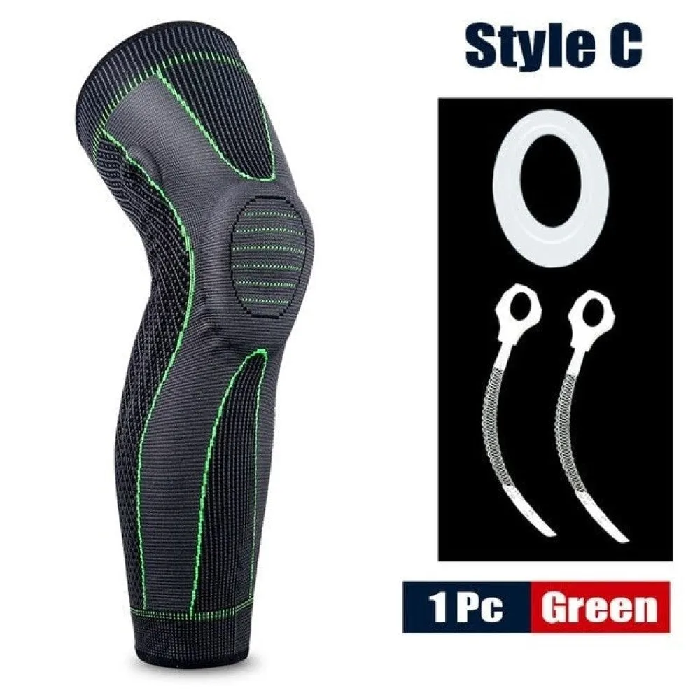 Anti-slip Full Length Knee Protector Leg Sleeves for Basketball Football Running