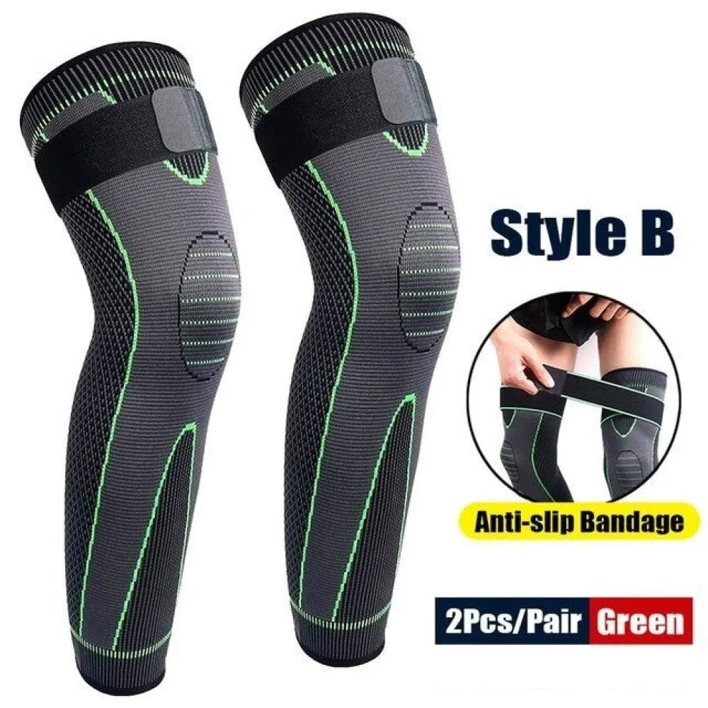 Anti-slip Full Length Knee Protector Leg Sleeves for Basketball Football Running