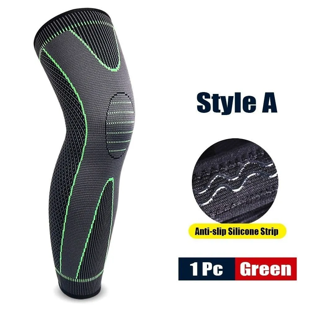 Anti-slip Full Length Knee Protector Leg Sleeves for Basketball Football Running