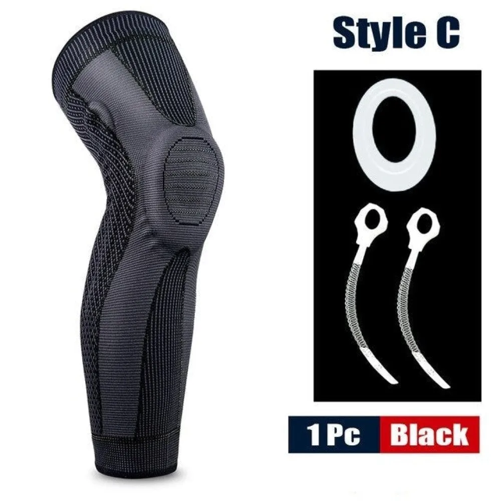 Anti-slip Full Length Knee Protector Leg Sleeves for Basketball Football Running