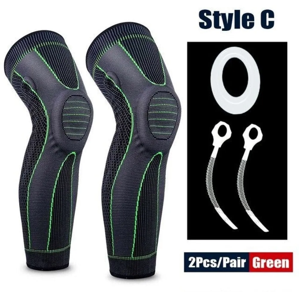 Anti-slip Full Length Knee Protector Leg Sleeves for Basketball Football Running