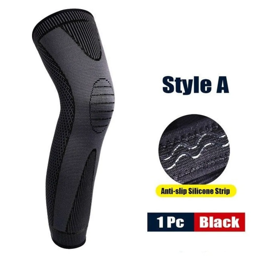 Anti-slip Full Length Knee Protector Leg Sleeves for Basketball Football Running