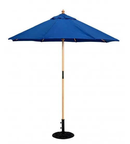 Galtech 121/221 - 7.5 FT Round Wood Caf Market Umbrella