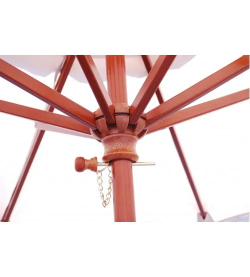 Galtech 121/221 - 7.5 FT Round Wood Caf Market Umbrella