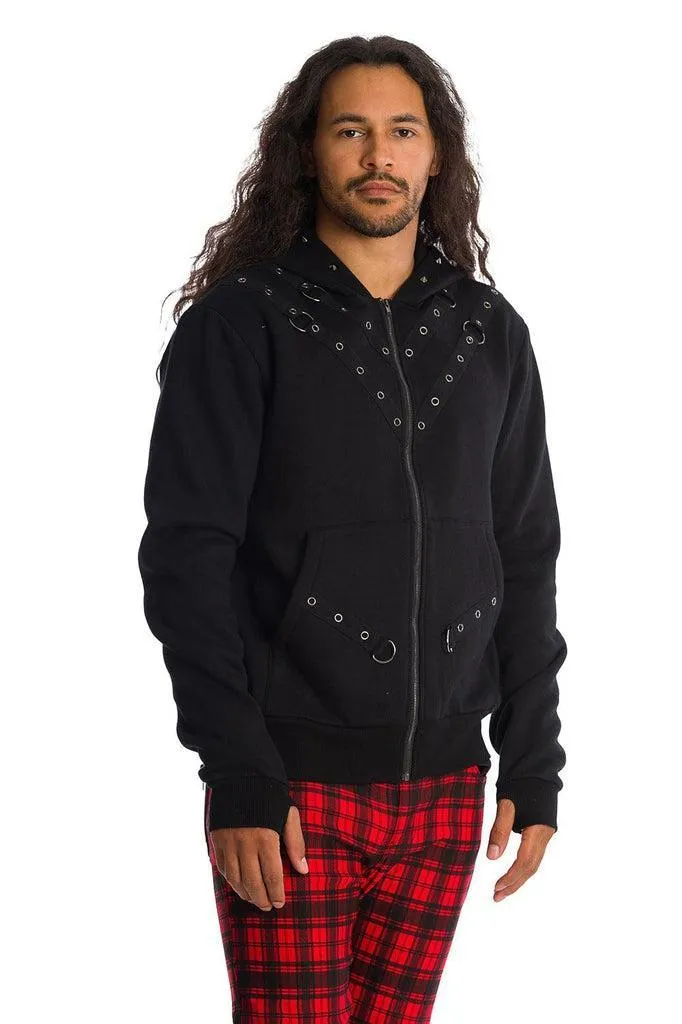 Gothic Studded Hoodie