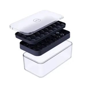 ICE BOX Reusable Silicone Ice Tray & Ice Storage- Charcoal