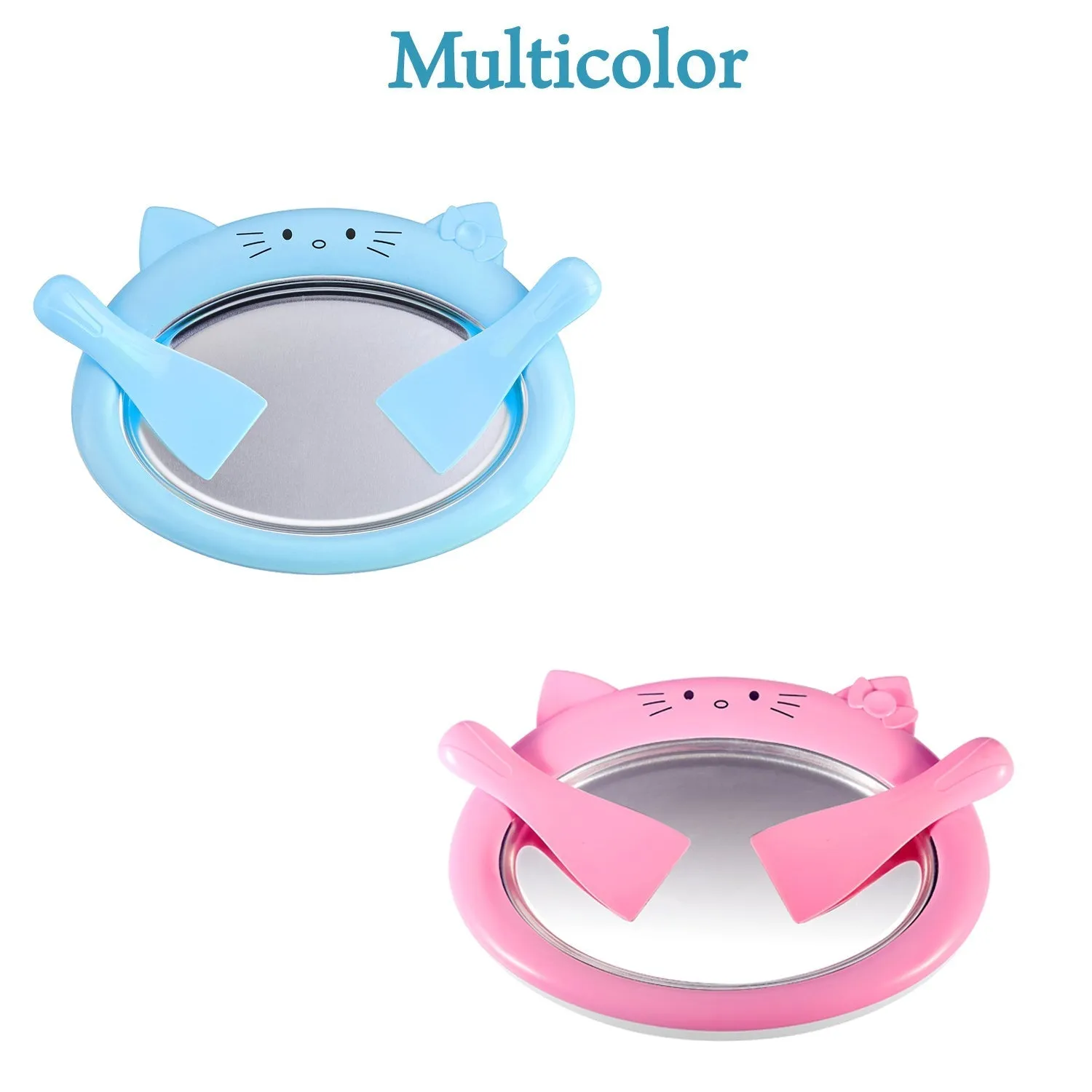 Ice-Frying Machine, Mini Ice Machine for Summer with Cartoon design Home Fried Ice Cream Machine