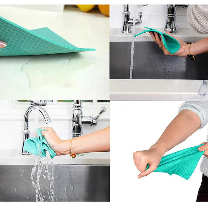 Kitchen Cleaning Dish Towel Non-stick-منشفة تنظيف أطباق