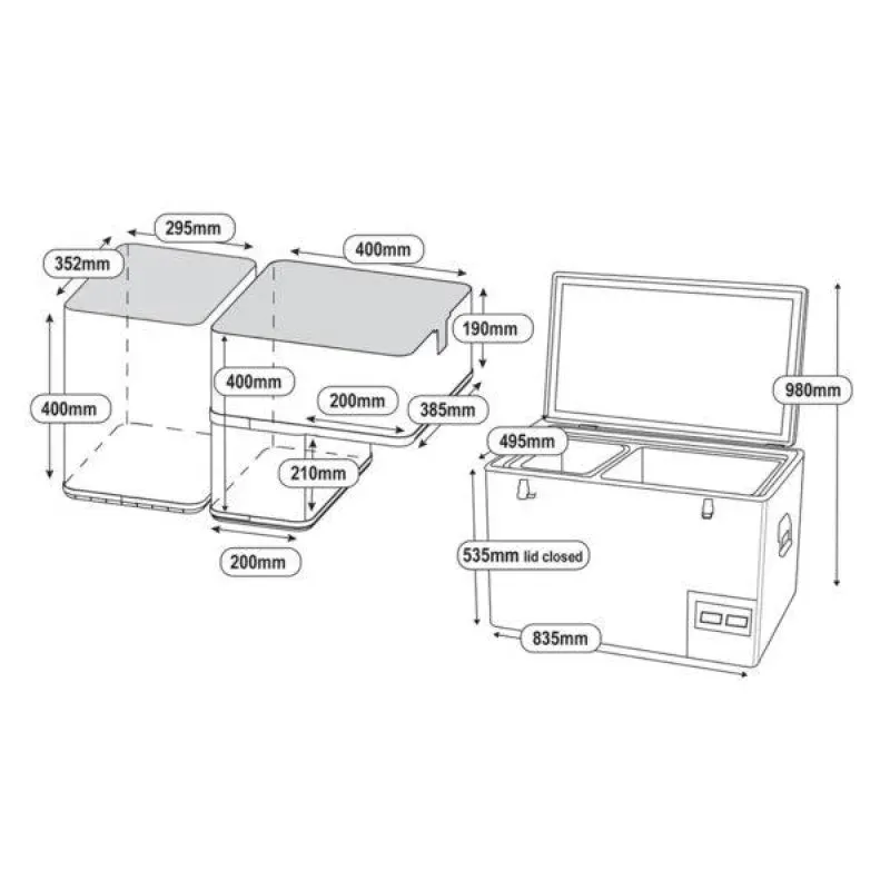 National Luna 90L Legacy Dual Control Fridge Freezer | NLR90SL