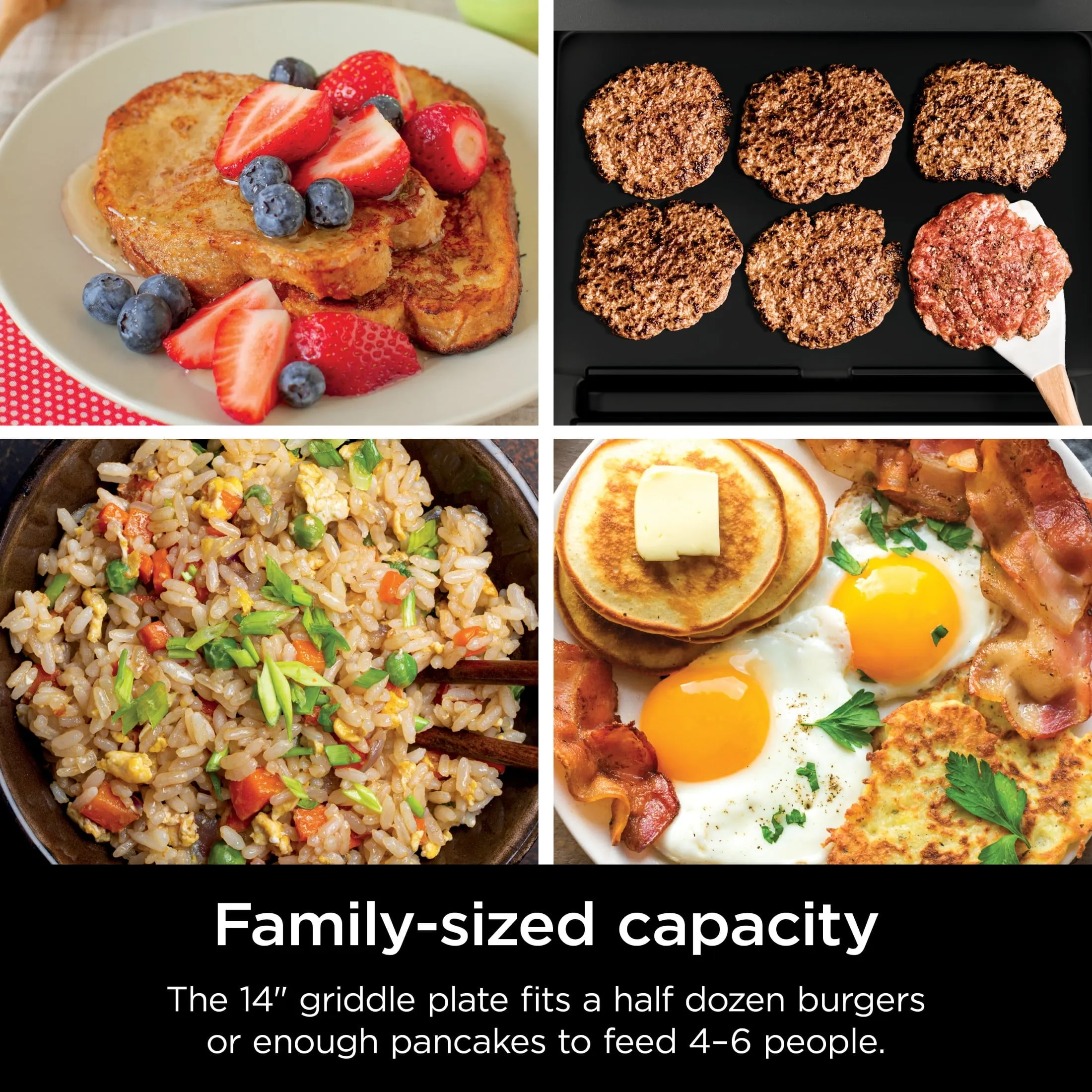 Ninja Sizzle 14" Electric Griddle, Indoor, Nonstick, 1450 W