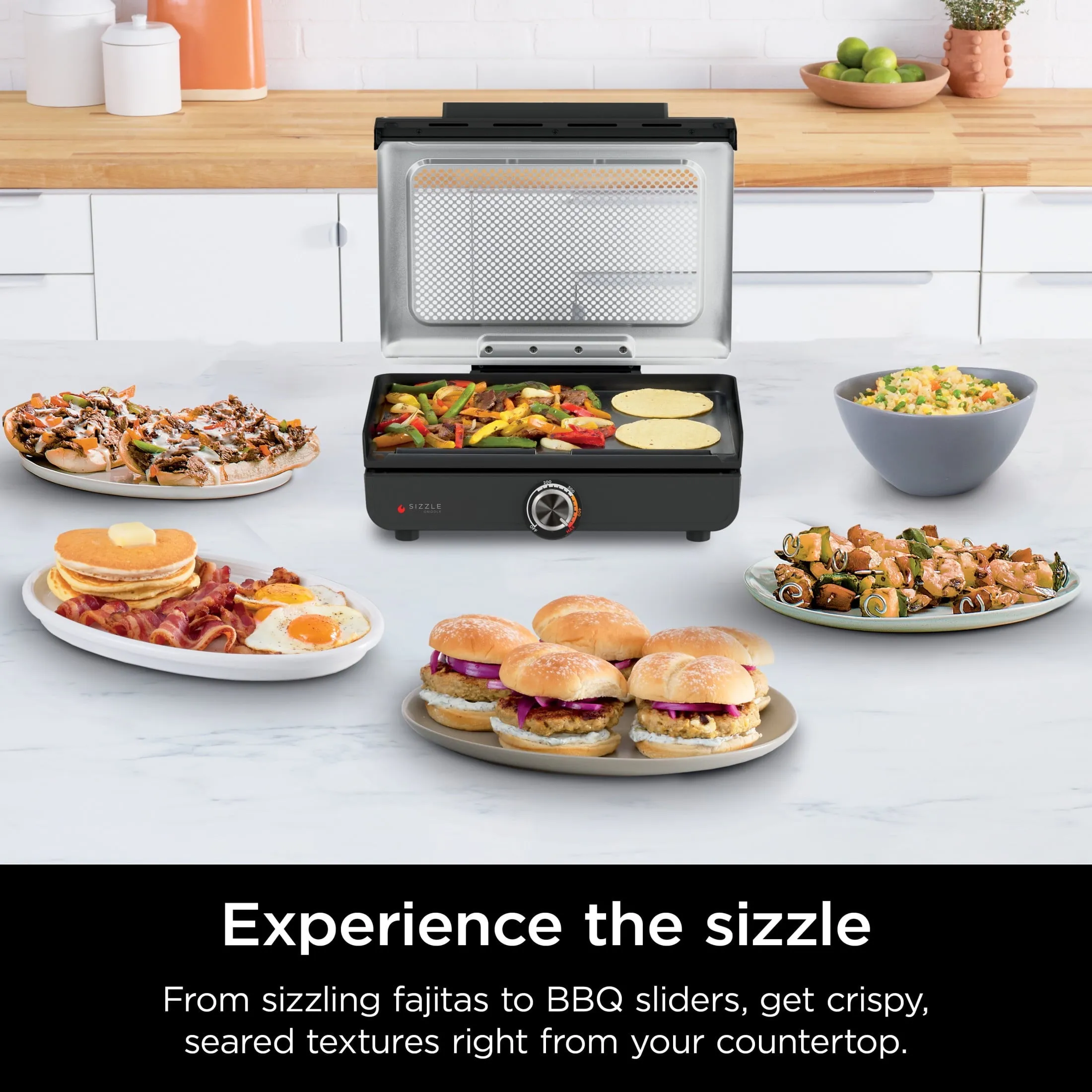 Ninja Sizzle 14" Electric Griddle, Indoor, Nonstick, 1450 W