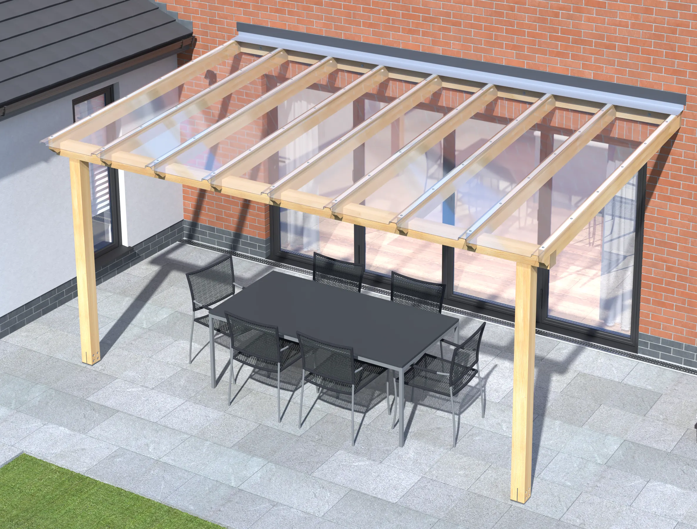 Poly X Modular Polycarbonate Clear Roof Sheet