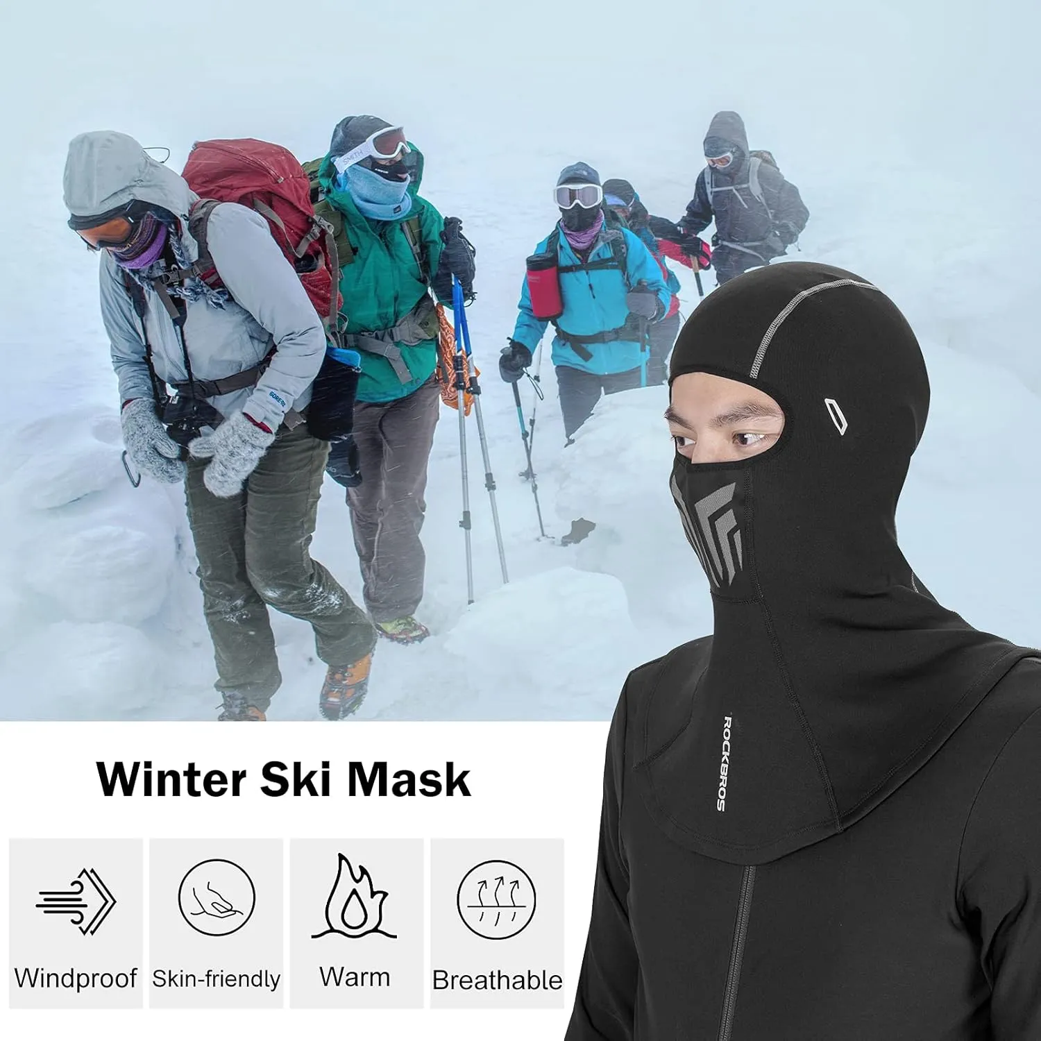 ROCKBROS Balaclava Lightweight UV Protection Face Cover