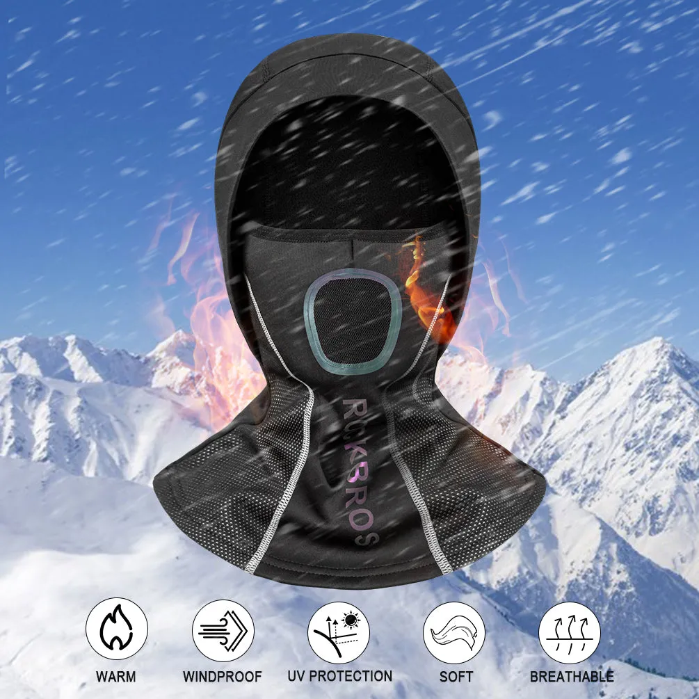 ROCKBROS Winter Balaclava Face Mask Reflective Windproof Breathable for Outdoor Sports