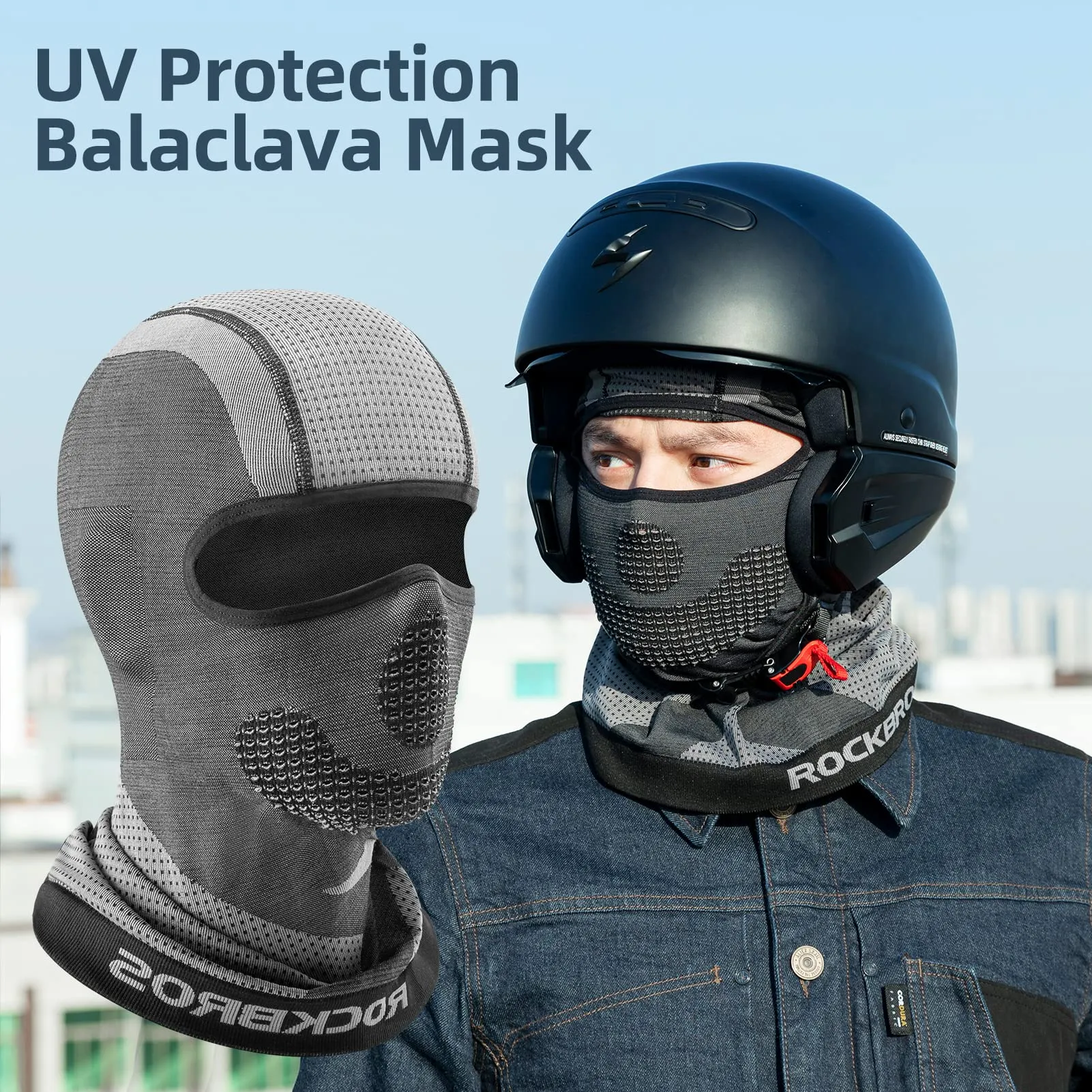 ROCKBROS Winter Balaclava Thermal Knitted Face Cover Men Women Ski Mask
